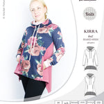 Pdf sewing pattern Kirra knit hoodie with welt pockets and panels by Sinclair Patterns