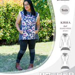 Pdf sewing pattern Kirra knit hoodie with welt pockets and panels by Sinclair Patterns
