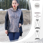 Pdf sewing pattern Kirra knit hoodie with welt pockets and panels by Sinclair Patterns