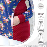 Pdf sewing pattern Kirra knit hoodie with welt pockets and panels by Sinclair Patterns
