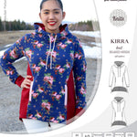 Pdf sewing pattern Kirra knit hoodie with welt pockets and panels by Sinclair Patterns