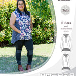 Pdf sewing pattern Kirra knit hoodie with welt pockets and panels by Sinclair Patterns