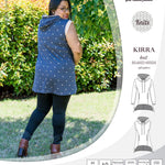 Pdf sewing pattern Kirra knit hoodie with welt pockets and panels by Sinclair Patterns