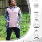 Pdf sewing pattern Kirra knit hoodie with welt pockets and panels by Sinclair Patterns