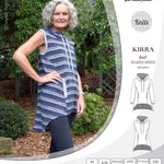 Pdf sewing pattern Kirra knit hoodie with welt pockets and panels by Sinclair Patterns
