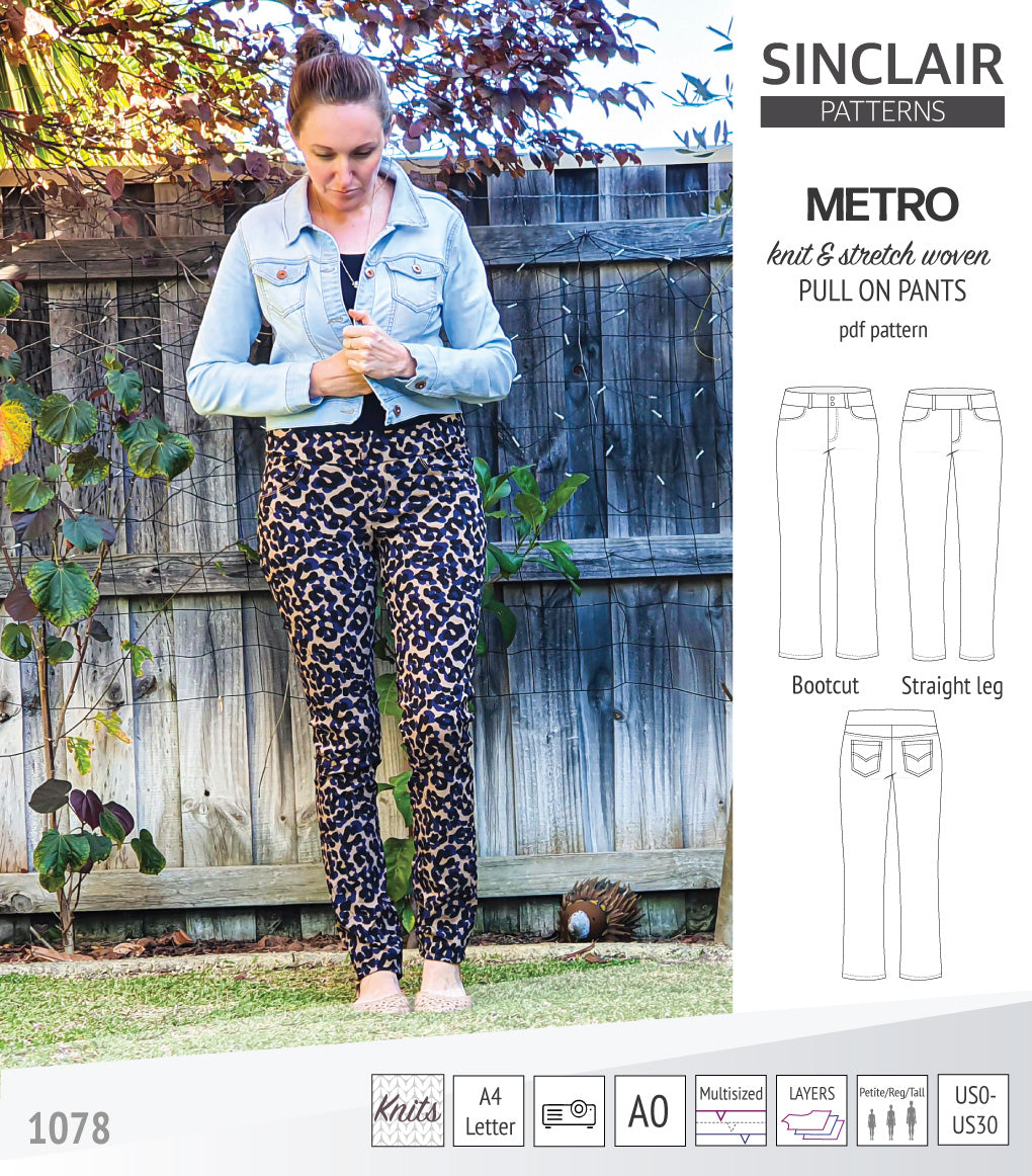 Metro pull on pants (PDF sewing pattern) – Sinclair Patterns