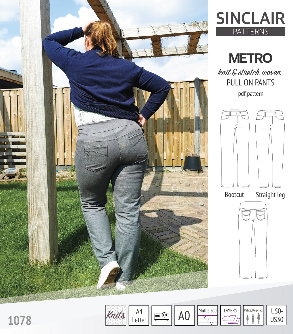 Metro pull on pants (PDF sewing pattern) – Sinclair Patterns