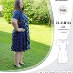 PDF Sewing pattern Sinclair Patterns S1046 Claudia godet style knit dress or tunic with flutter sleeves