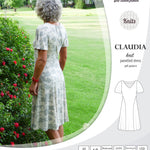 PDF Sewing pattern Sinclair Patterns S1046 Claudia godet style knit dress or tunic with flutter sleeves