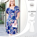 PDF Sewing pattern Sinclair Patterns S1046 Claudia godet style knit dress or tunic with flutter sleeves