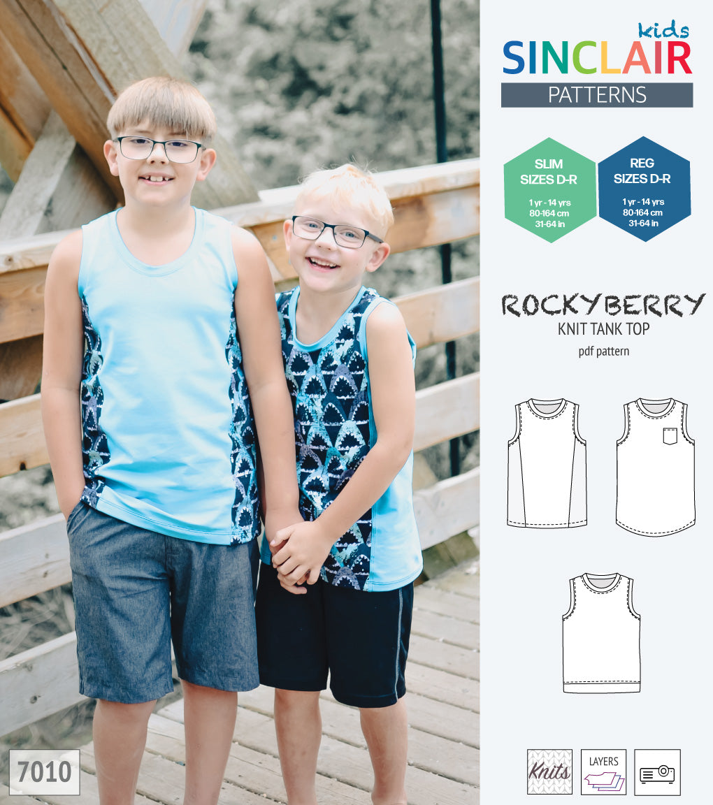 Rockyberry summer knit tank top and singlet for children (PDF SEWING ...