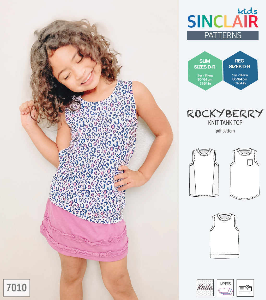 Rockyberry summer knit tank top and singlet for children (PDF SEWING ...
