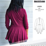 Sinclair Patterns S1054 Laura shawl collar cardigan top for women pdf sewing pattern