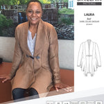 Sinclair Patterns S1054 Laura shawl collar cardigan top for women pdf sewing pattern