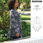 Sinclair Patterns S1054 Laura shawl collar cardigan top for women pdf sewing pattern