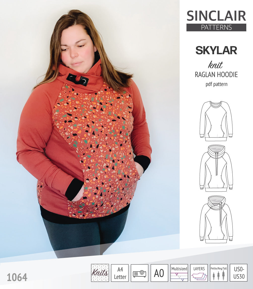 Skylar knit raglan hoodie (PDF) – Sinclair Patterns