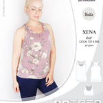 PDF Sewing pattern Sinclair Patterns S1040 Xena casual style racerback tank top and bra
