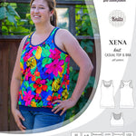 PDF Sewing pattern Sinclair Patterns S1040 Xena casual style racerback tank top and bra