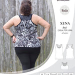 PDF Sewing pattern Sinclair Patterns S1040 Xena casual style racerback tank top and bra