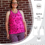 PDF Sewing pattern Sinclair Patterns S1040 Xena casual style racerback tank top and bra