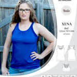 PDF Sewing pattern Sinclair Patterns S1040 Xena casual style racerback tank top and bra