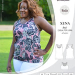 PDF Sewing pattern Sinclair Patterns S1040 Xena casual style racerback tank top and bra