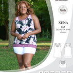 PDF Sewing pattern Sinclair Patterns S1040 Xena casual style racerback tank top and bra
