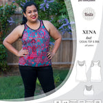 PDF Sewing pattern Sinclair Patterns S1040 Xena casual style racerback tank top and bra