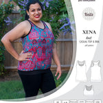 PDF Sewing pattern Sinclair Patterns S1040 Xena casual style racerback tank top and bra