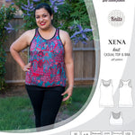 PDF Sewing pattern Sinclair Patterns S1040 Xena casual style racerback tank top and bra