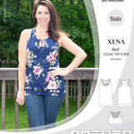 PDF Sewing pattern Sinclair Patterns S1040 Xena casual style racerback tank top and bra