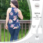 PDF Sewing pattern Sinclair Patterns S1040 Xena casual style racerback tank top and bra