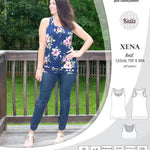 PDF Sewing pattern Sinclair Patterns S1040 Xena casual style racerback tank top and bra