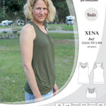 PDF Sewing pattern Sinclair Patterns S1040 Xena casual style racerback tank top and bra