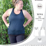 PDF Sewing pattern Sinclair Patterns S1040 Xena casual style racerback tank top and bra