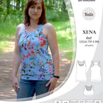 PDF Sewing pattern Sinclair Patterns S1040 Xena casual style racerback tank top and bra