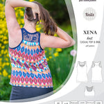 PDF Sewing pattern Sinclair Patterns S1040 Xena casual style racerback tank top and bra