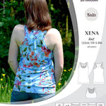 PDF Sewing pattern Sinclair Patterns S1040 Xena casual style racerback tank top and bra