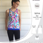 PDF Sewing pattern Sinclair Patterns S1040 Xena casual style racerback tank top and bra