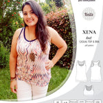 PDF Sewing pattern Sinclair Patterns S1040 Xena casual style racerback tank top and bra