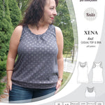 PDF Sewing pattern Sinclair Patterns S1040 Xena casual style racerback tank top and bra