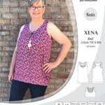 PDF Sewing pattern Sinclair Patterns S1040 Xena casual style racerback tank top and bra