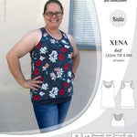 PDF Sewing pattern Sinclair Patterns S1040 Xena casual style racerback tank top and bra