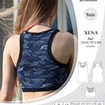 PDF Sewing pattern Sinclair Patterns S1040 Xena casual style racerback tank top and bra