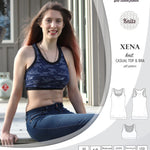 PDF Sewing pattern Sinclair Patterns S1040 Xena casual style racerback tank top and bra