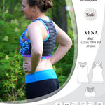 PDF Sewing pattern Sinclair Patterns S1040 Xena casual style racerback tank top and bra