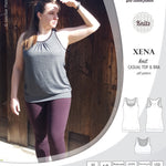 PDF Sewing pattern Sinclair Patterns S1040 Xena casual style racerback tank top and bra