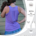 PDF Sewing pattern Sinclair Patterns S1040 Xena casual style racerback tank top and bra
