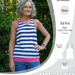PDF Sewing pattern Sinclair Patterns S1040 Xena casual style racerback tank top and bra