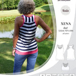 PDF Sewing pattern Sinclair Patterns S1040 Xena casual style racerback tank top and bra
